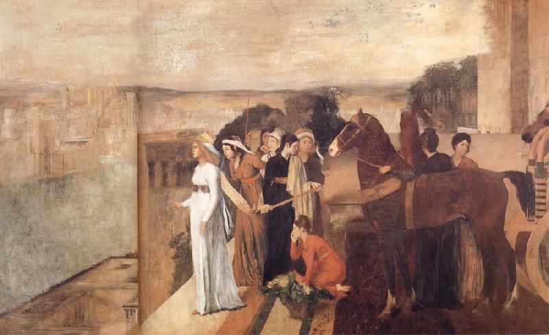 Edgar Degas Semiramis Building Babylon Norge oil painting art